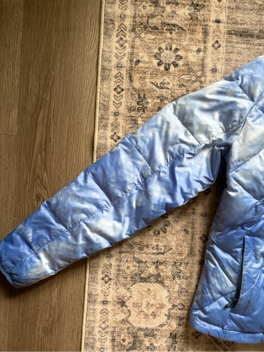 The north face 550 women’s puffer goose down coat jacket size L clouds sky blue - Picture 6 of 16